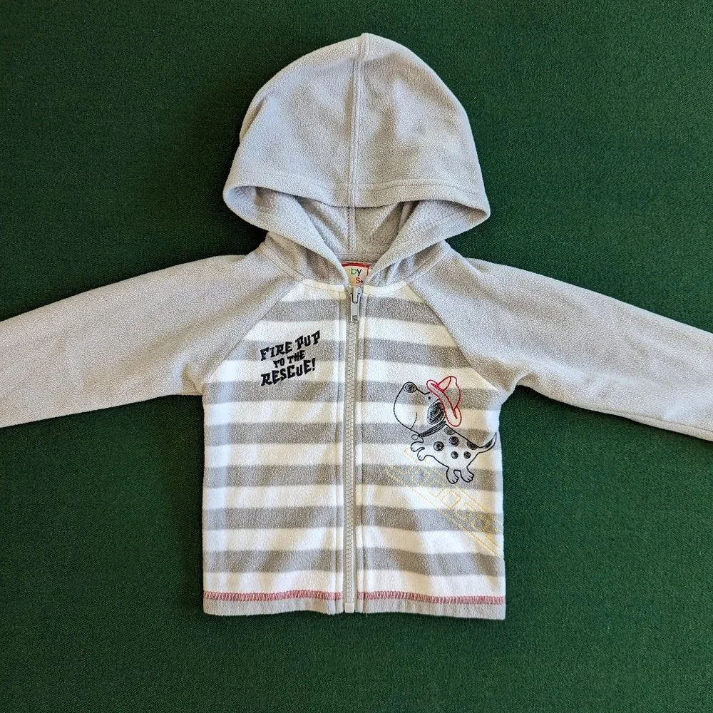 Boy's Full Zip Hooded Fleece Size 6-9 Months 💙